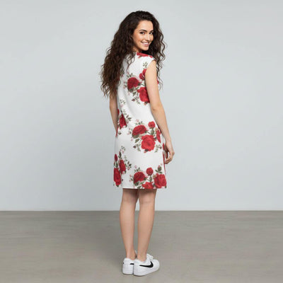 The Floral Viscose WFH A-Line Dress