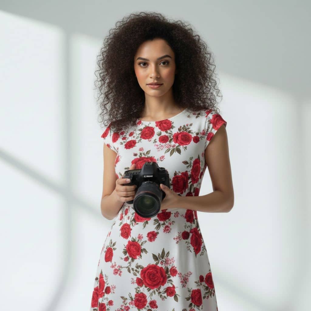 The Floral Viscose WFH A-Line Dress