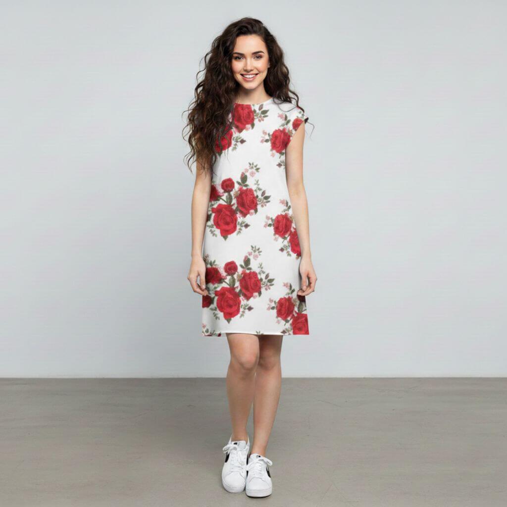 The Floral Viscose WFH A-Line Dress