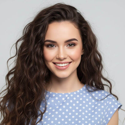 The Polka Blue Viscose WFH A-Line Dress