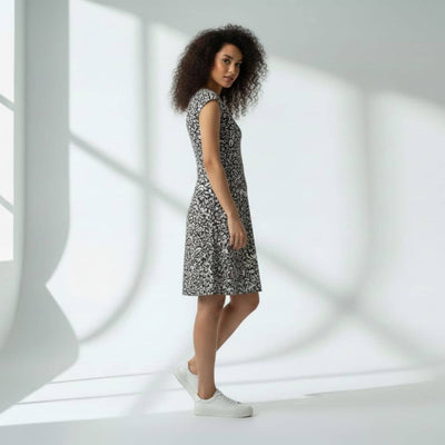 The Floral Printed Viscose WFH A-Line Dress