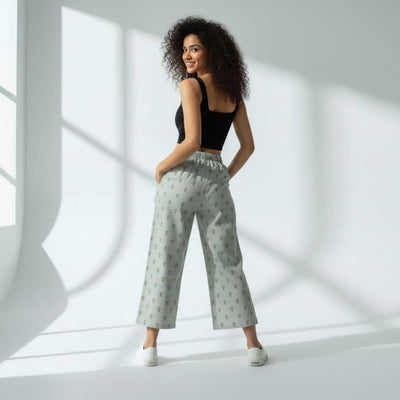 The Sage Palm Viscose Wide Leg Pant