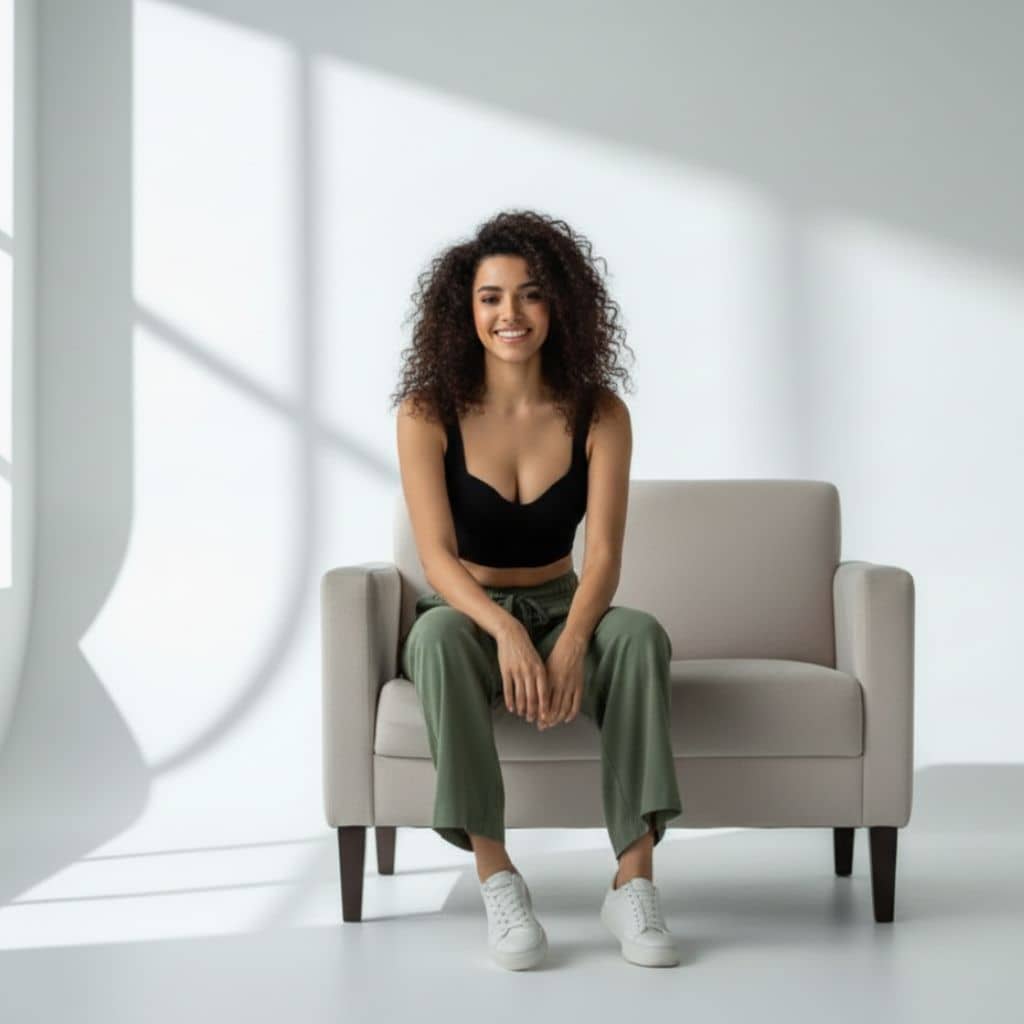 The Solid Olive Cotton Wide Leg Pant