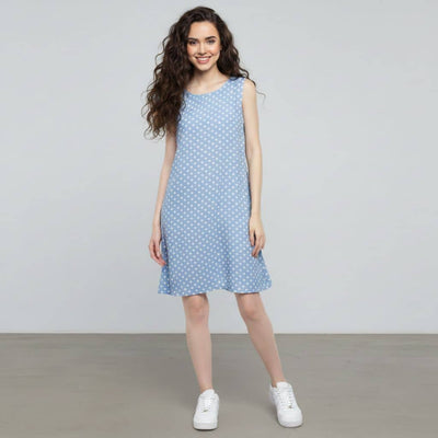 The Polka dot Viscose WFH A-Line Dress