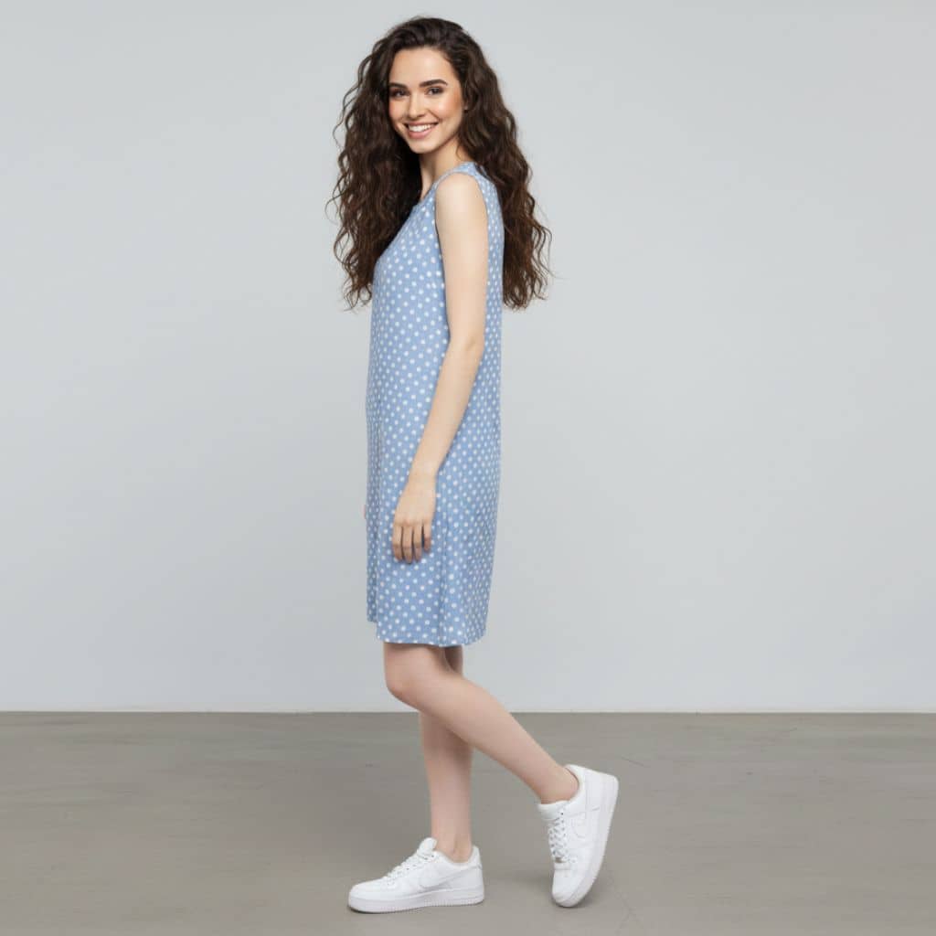 The Polka dot Viscose WFH A-Line Dress