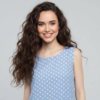 The Polka dot Viscose WFH A-Line Dress