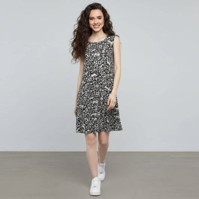 The Floral Printed Viscose WFH A-Line Dress