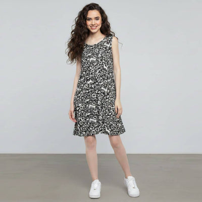 The Floral Printed Viscose WFH A-Line Dress