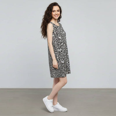 The Floral Printed Viscose WFH A-Line Dress