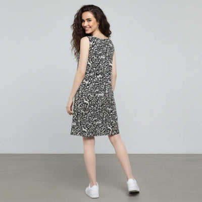 The Floral Printed Viscose WFH A-Line Dress