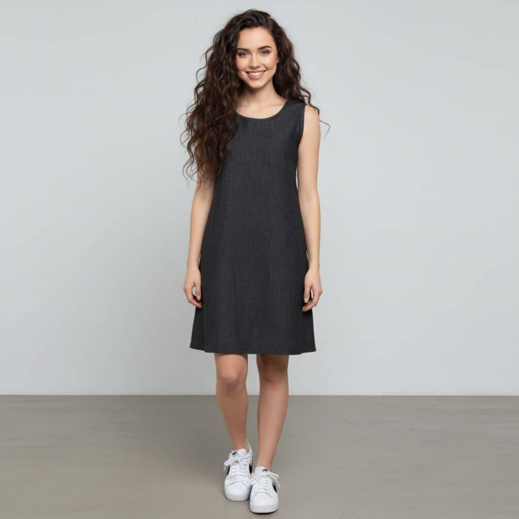 The Chambray Denim WFH A-Line Dress