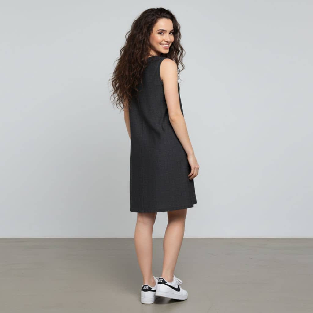 The Chambray Denim WFH A-Line Dress