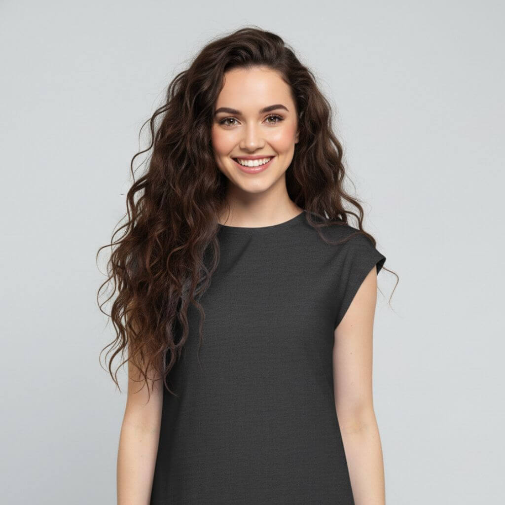 The Chambray Denim Solid WFH A-Line Dress