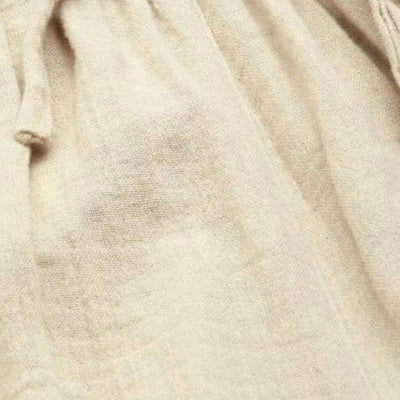 The Solid Cream Cotton Wide Leg Pant