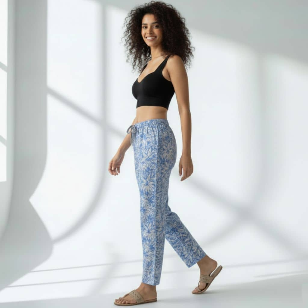 The Tropical Foliage Tapered Straight Fit Pant