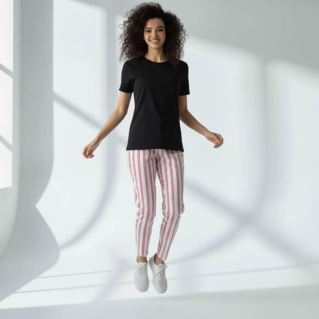 The Vertical Stripes Tapered Straight Fit Pant
