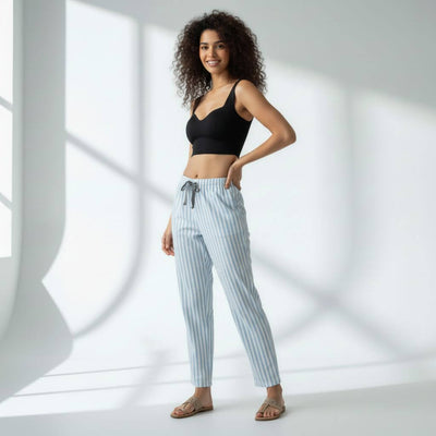 The Vertical Stripes Tapered Straight Fit Pant