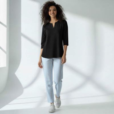 The Vertical Stripes Tapered Straight Fit Pant