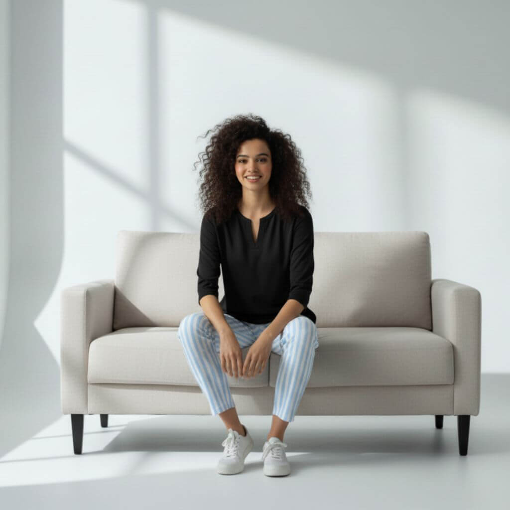 The Vertical Stripes Tapered Straight Fit Pant