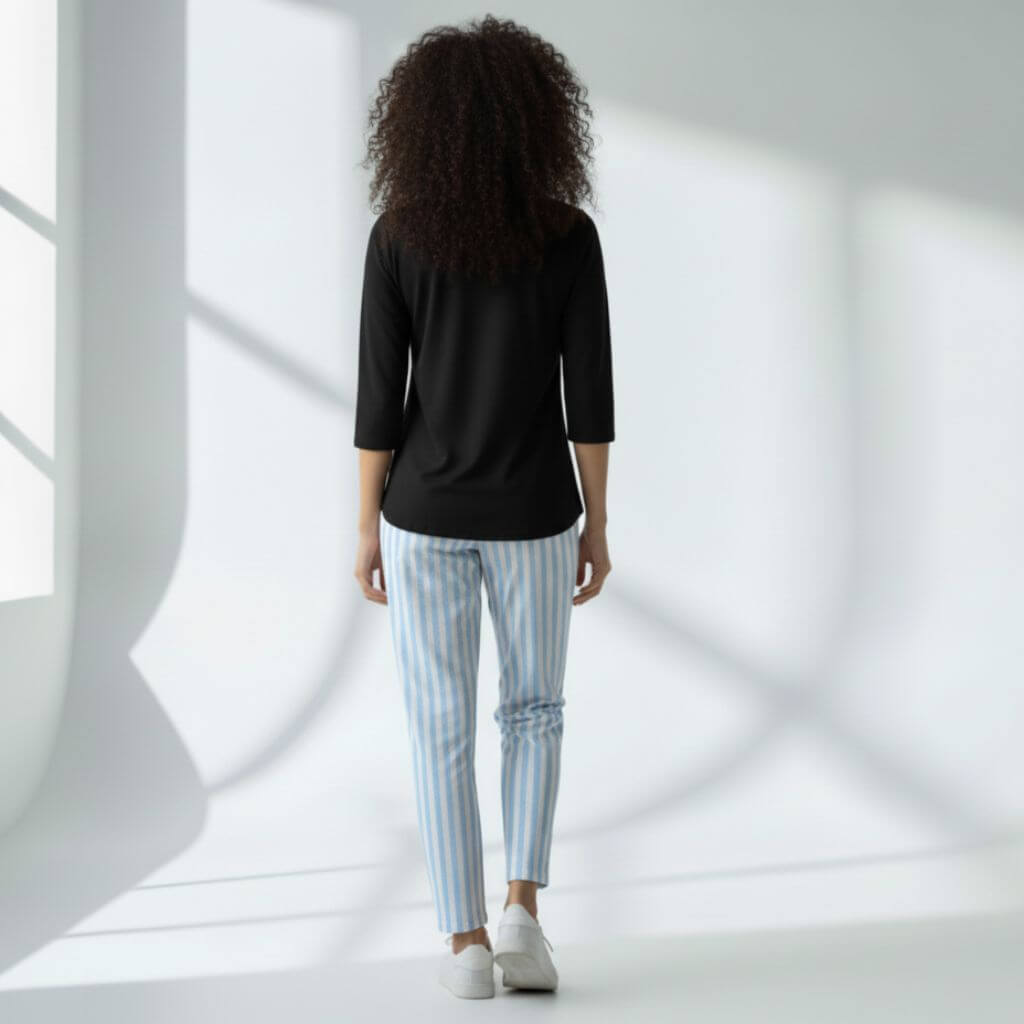 The Vertical Stripes Tapered Straight Fit Pant