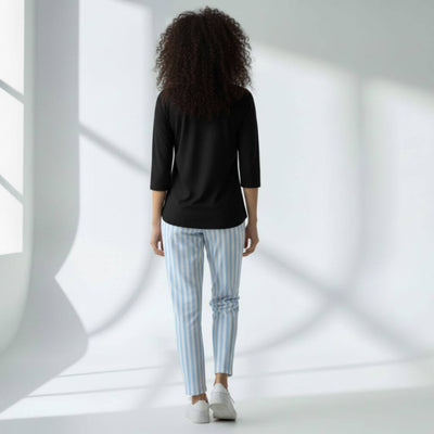 The Vertical Stripes Tapered Straight Fit Pant