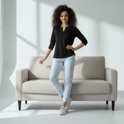 The Vertical Stripes Tapered Straight Fit Pant