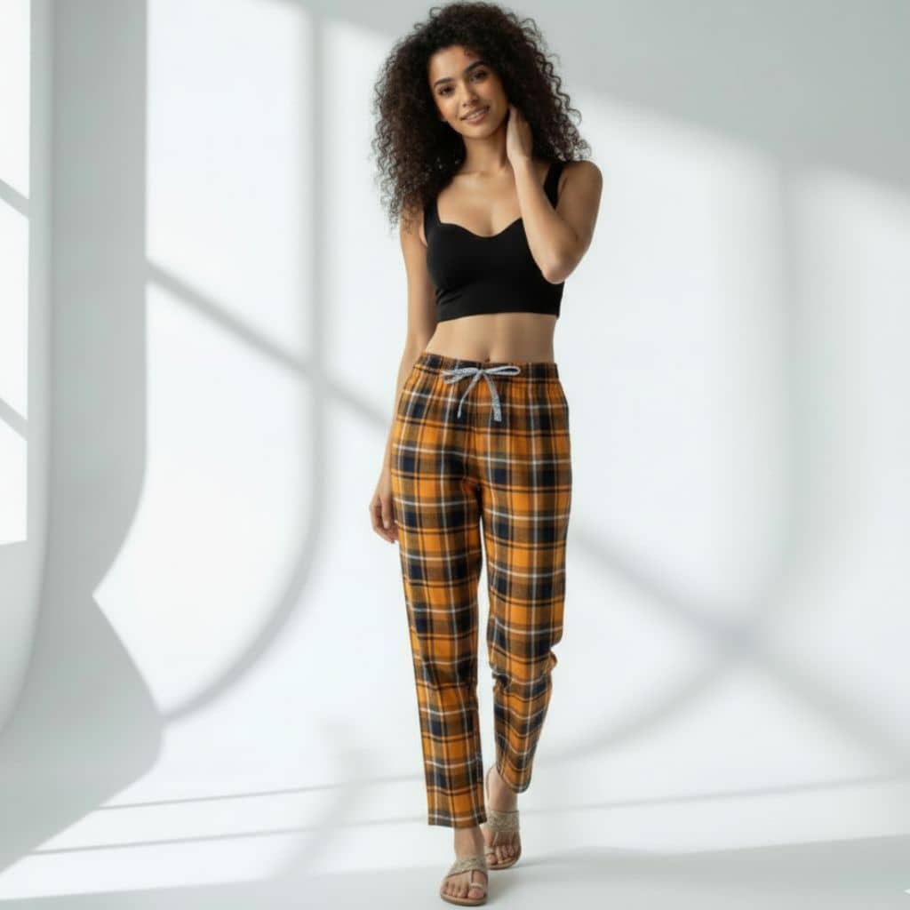 The Plaid Check Multi Tapered Straight Fit Pant