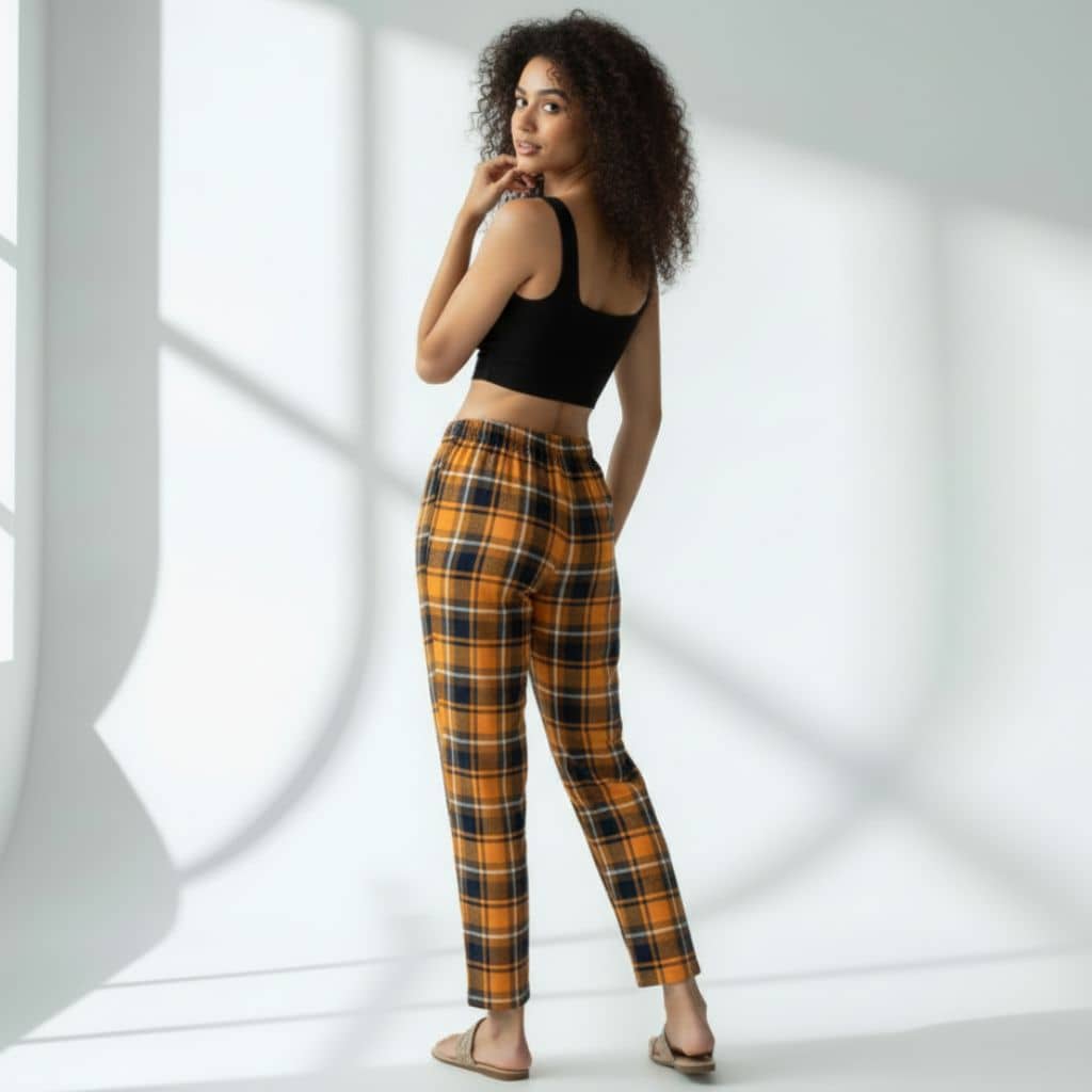The Plaid Check Multi Tapered Straight Fit Pant