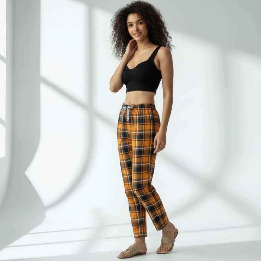 The Plaid Check Multi Tapered Straight Fit Pant