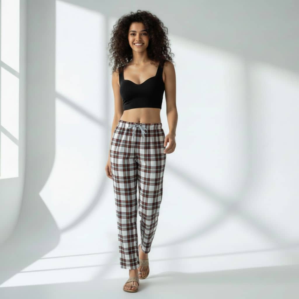 The Tartan Plaid Cotton Tapered Straight Fit Pant