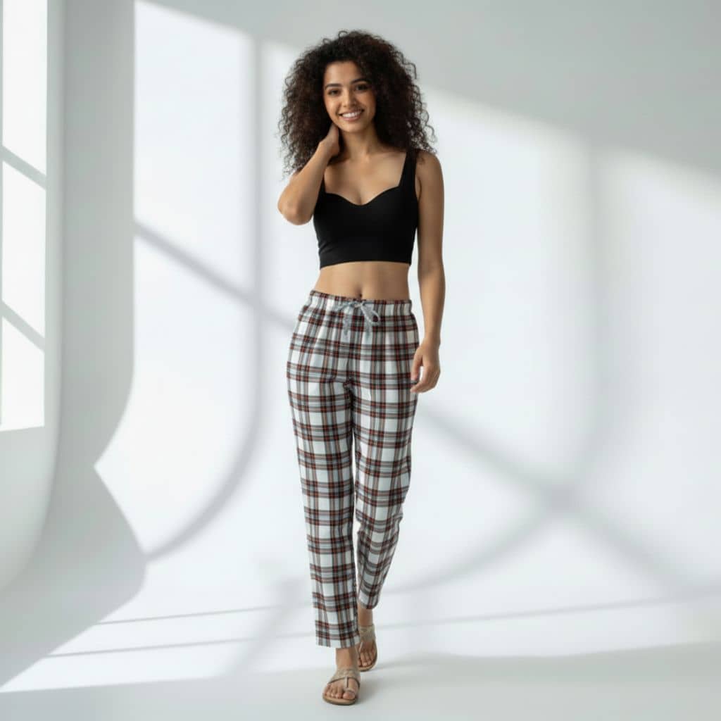 The Tartan Plaid Cotton Tapered Straight Fit Pant