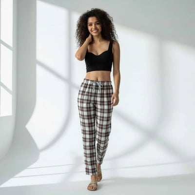 The Tartan Plaid Cotton Tapered Straight Fit Pant