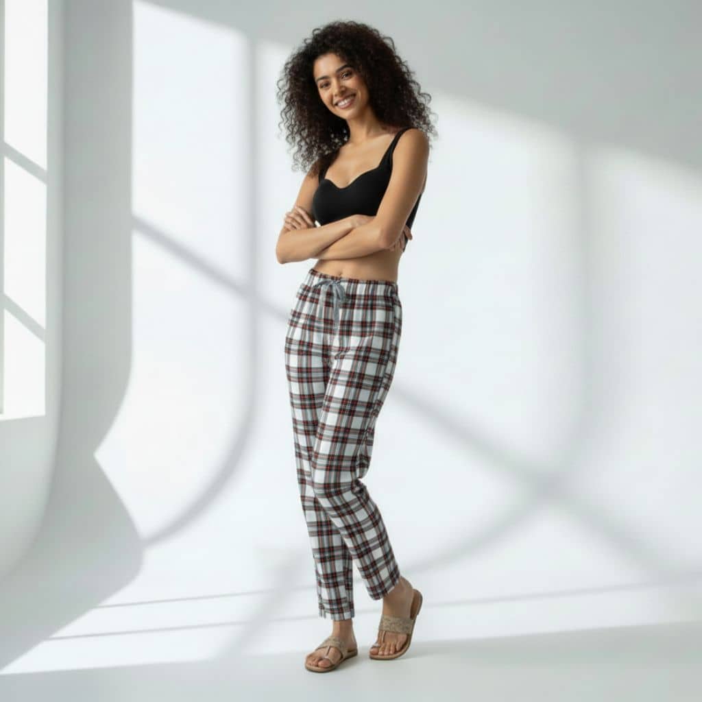 The Tartan Plaid Cotton Tapered Straight Fit Pant