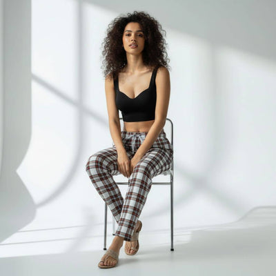 The Tartan Plaid Cotton Tapered Straight Fit Pant