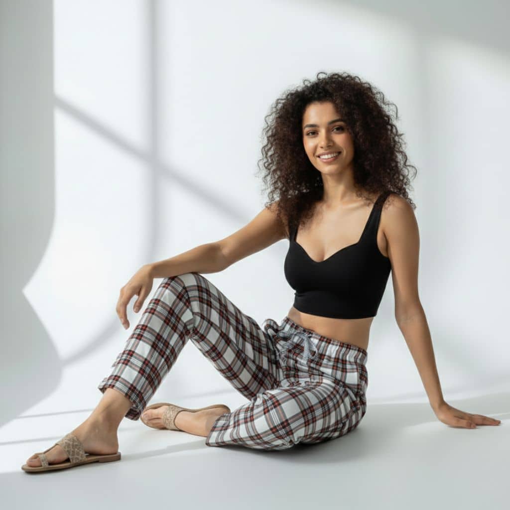 The Tartan Plaid Cotton Tapered Straight Fit Pant