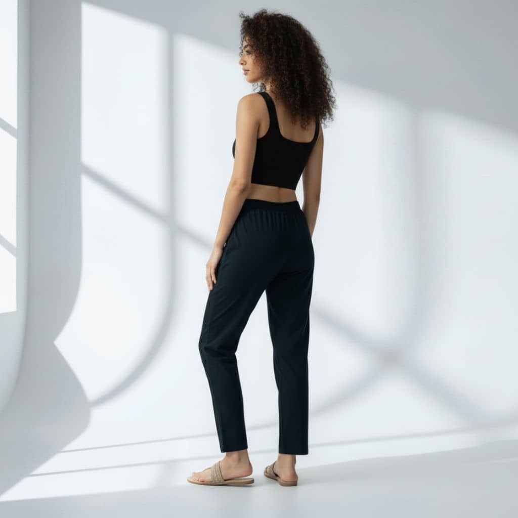 The Solid Dark Green Tapered Straight Fit Pant