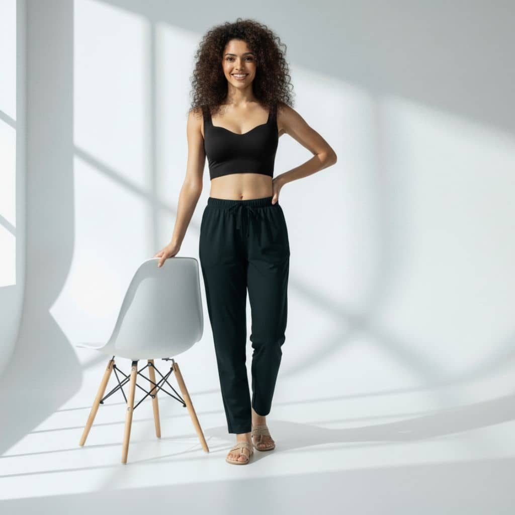 The Solid Dark Green Tapered Straight Fit Pant