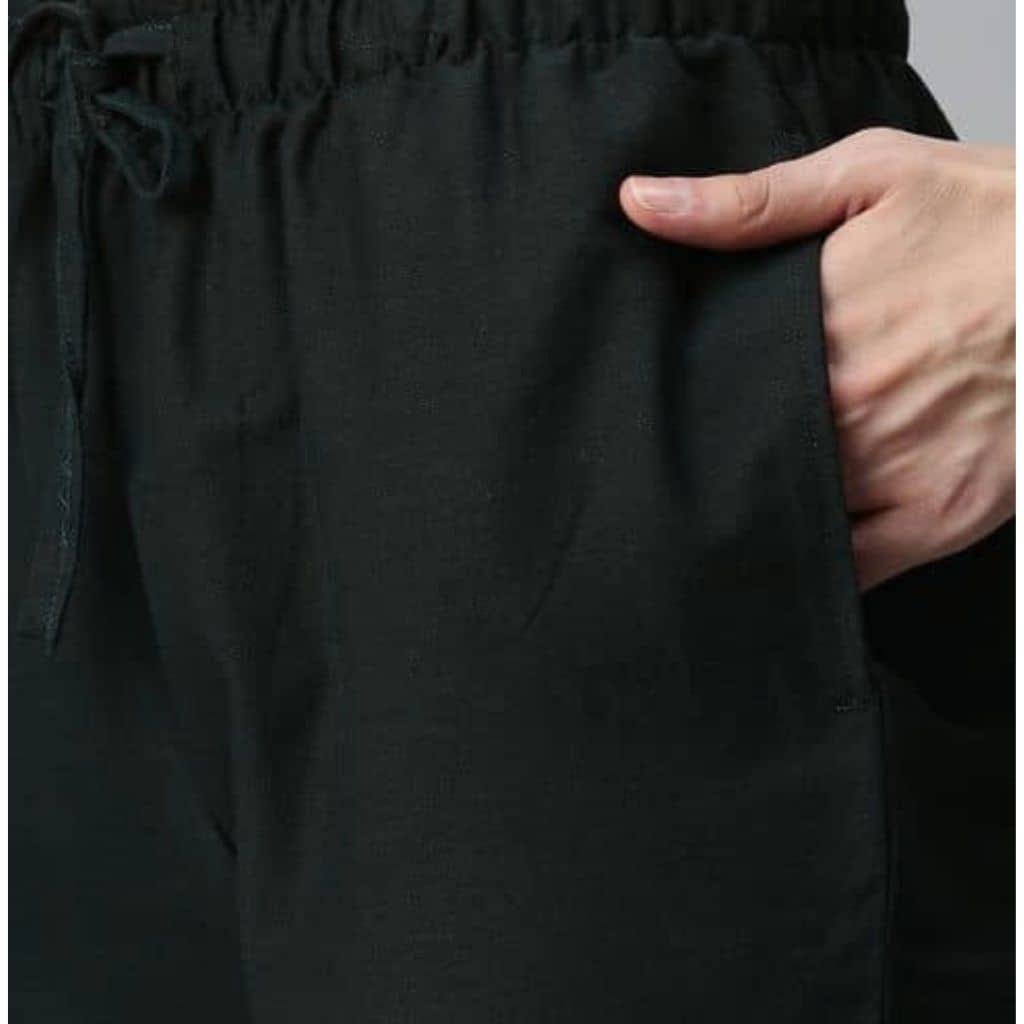 The Solid Dark Green Tapered Straight Fit Pant