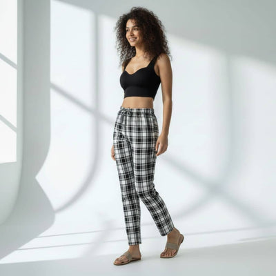The Plaid Cotton Twil Tapered Straight Fit Pant