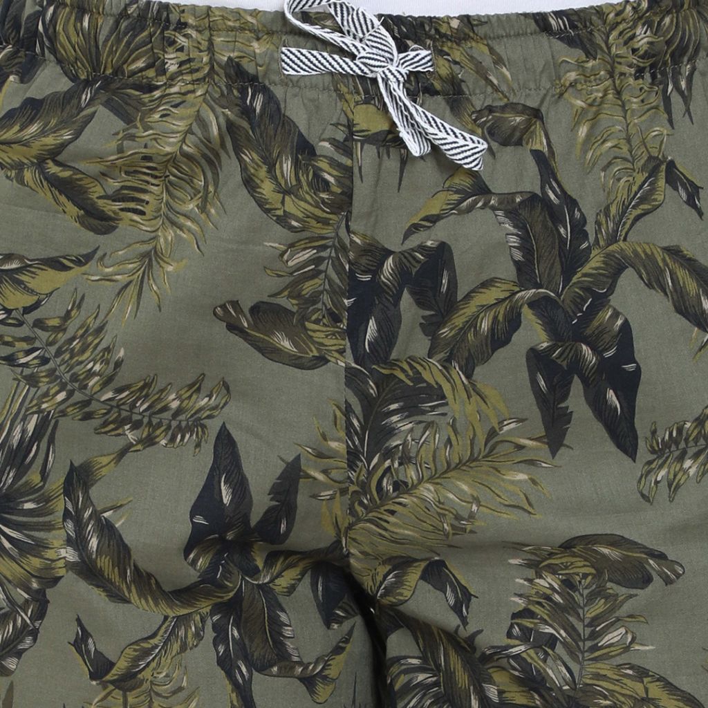 The Leafy in Green Tapered Straight Fit Pant