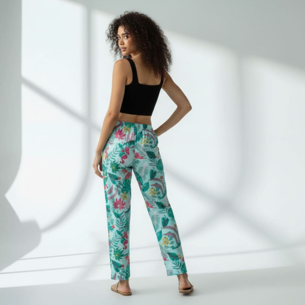 The Tropical Mint Tapered Straight Fit Pant