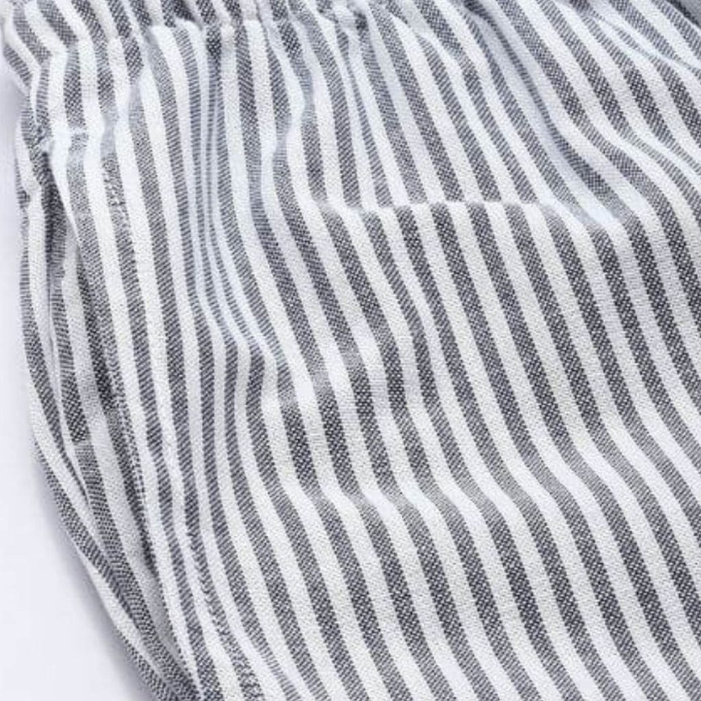 The Yarn-dyed Vertical Stripes  Cotton Poplin Tapered Straight Fit Pant