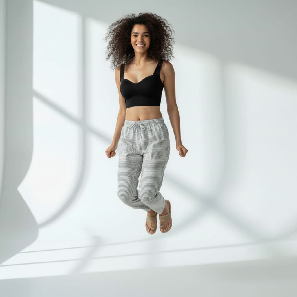 The Nautical Stripes Cotton Tapered Straight Fit Pant