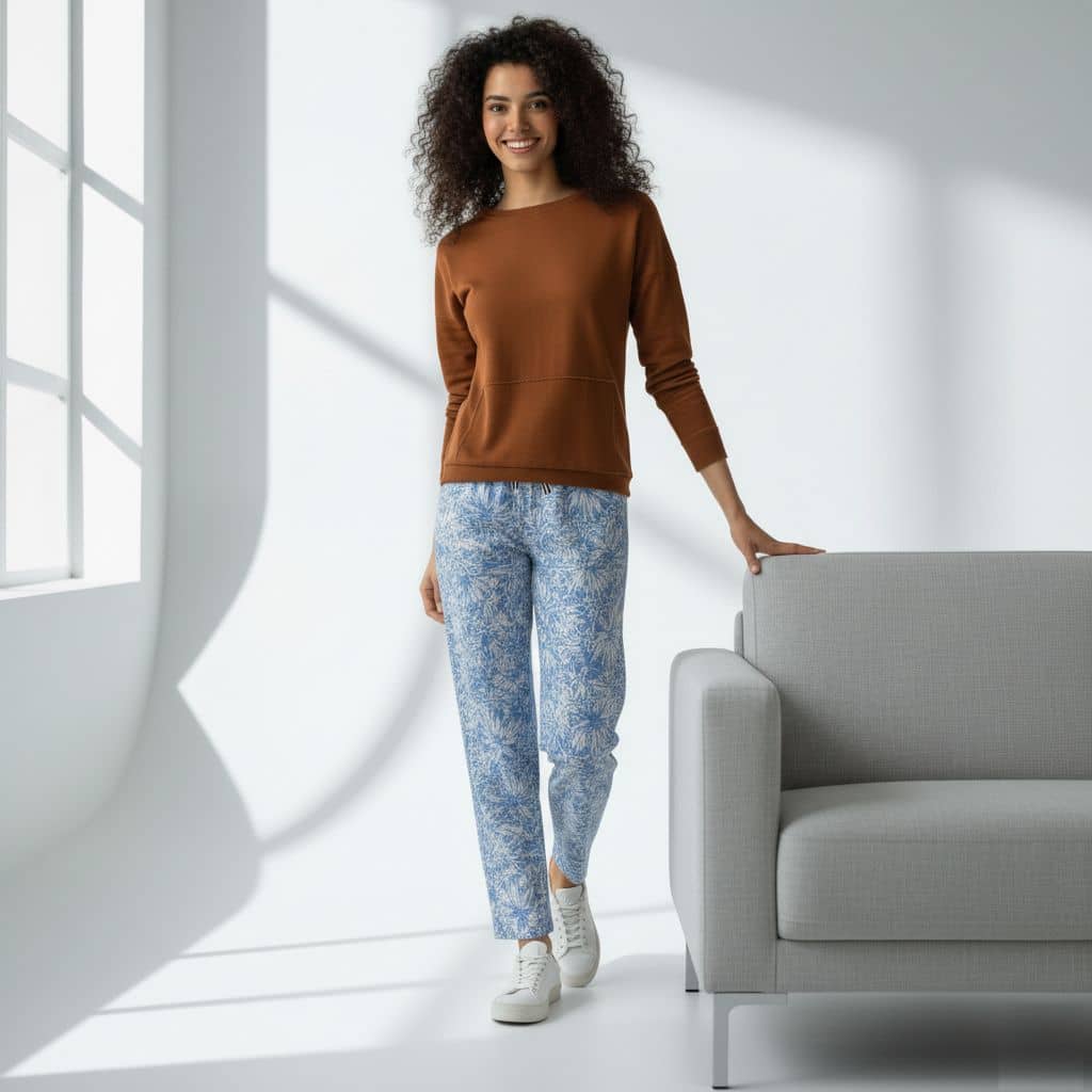 The Tropical Foliage Tapered Straight Fit Pant