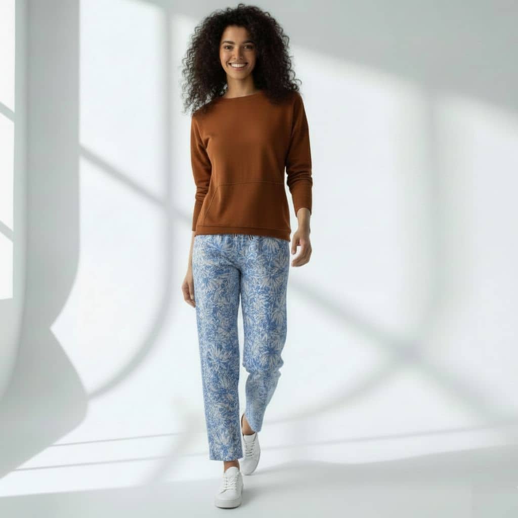 The Tropical Foliage Tapered Straight Fit Pant