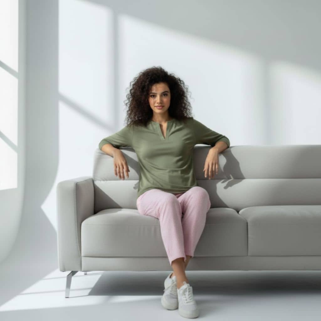 The Seersucker Pink Cotton Tapered Straight Fit Pant