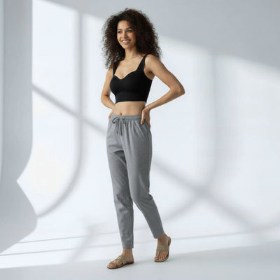 The Matte Chambray Tapered Straight Fit Pant