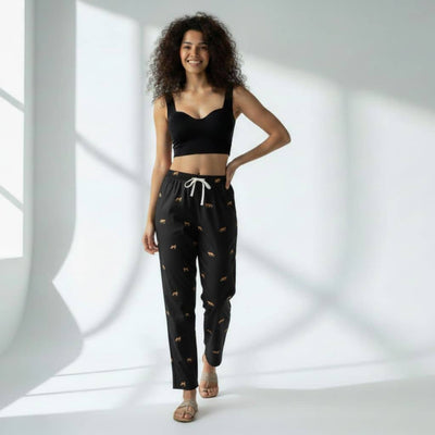 The Animal Motifs Tapered Straight Fit Pant