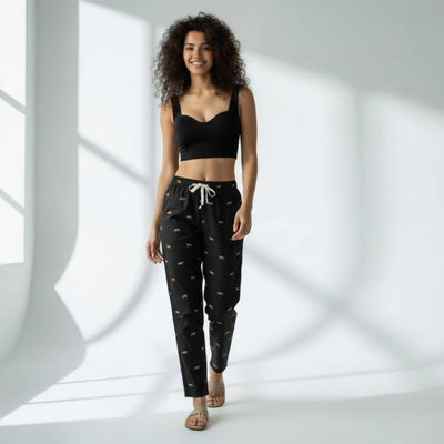 The Animal Motifs Tapered Straight Fit Pant