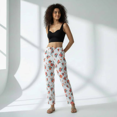 The Floral Seersucker Tapered Straight Fit Pant